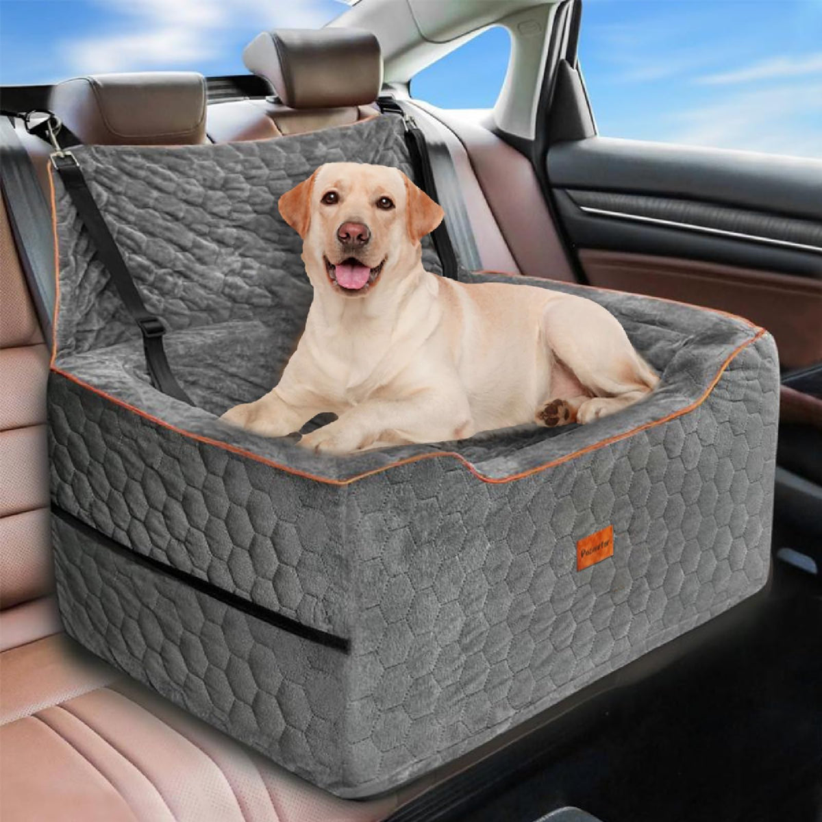 Dog Car Seat Medium Sized Dog Under 60 Lbs Large Dog Bed for Car Back Seat Dog Booster Car Seat for 2 Small Dogs Backseat Dog Carseat Portable Dog Travel Accessories
